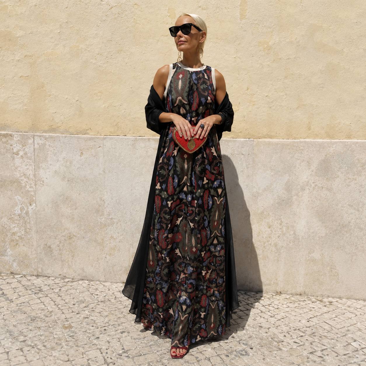 Celestine | Printed Maxi Dress & Cardigan Set