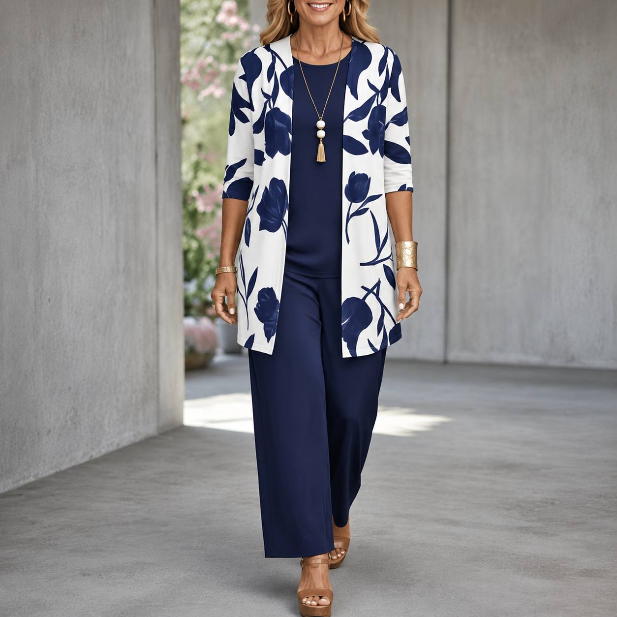 Serena | Printed Layered Lounge Set