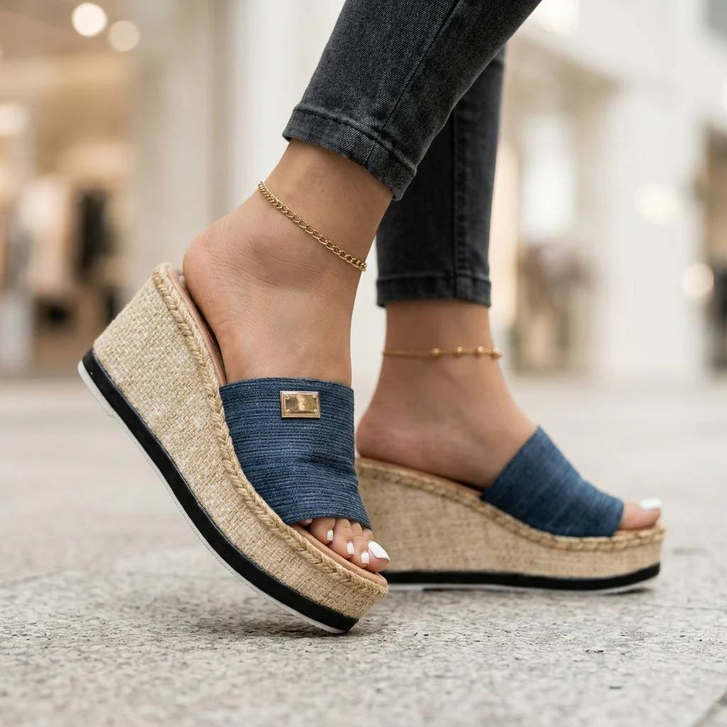 Serena | Braided Platform Wedge Sandals