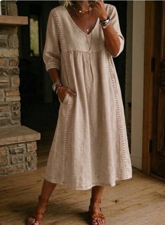 Aria | Relaxed Midi Pocket Dress