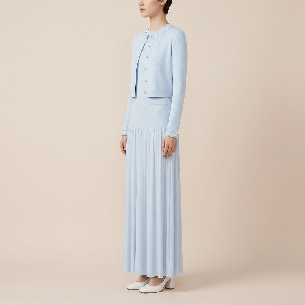 Luxury Cardigan & Dress Set