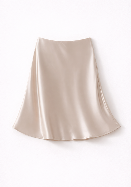 Midnight Satin Skirt