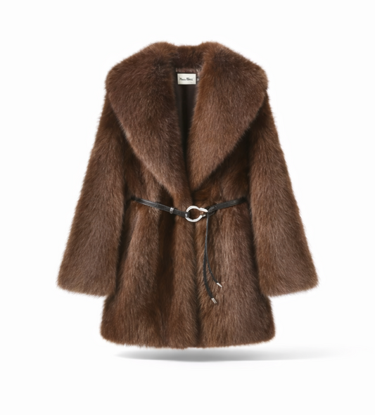 Belted Fur Coat