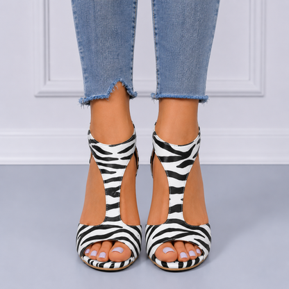 Veloura | Zebra Chic Heels