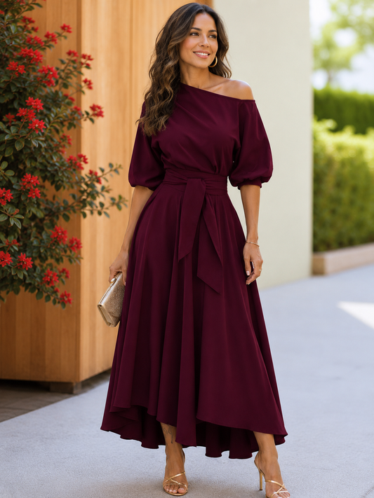 Seraphine | One-Shoulder Flow Maxi Dress