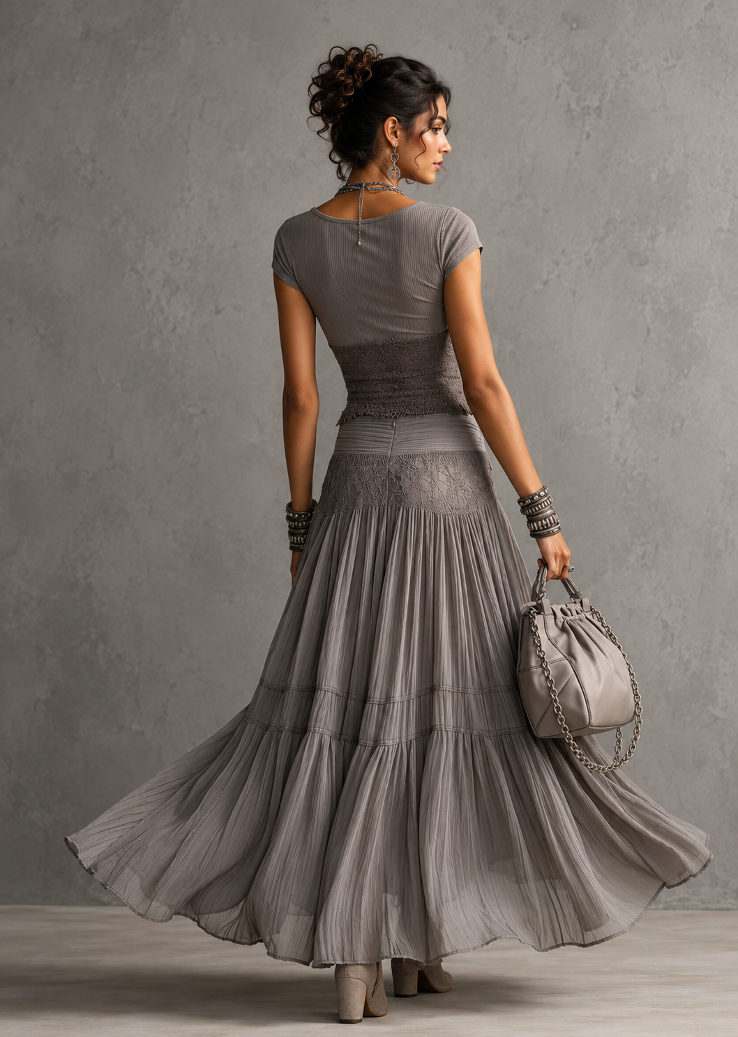 Seraphina | Boho Lace Maxi Set