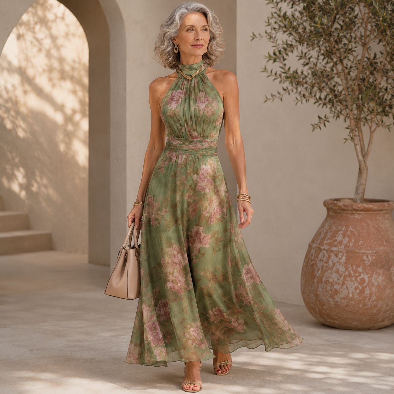 SARA | ELEGANT FLORAL DRESS