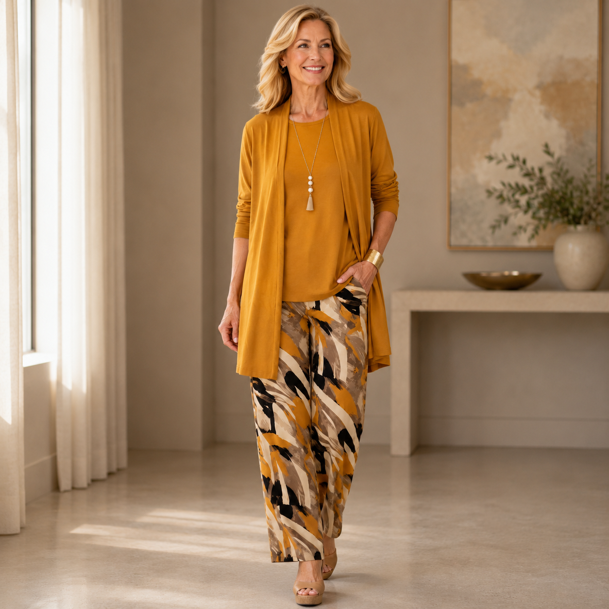 Vivienne | Printed Wide-Leg Lounge Set