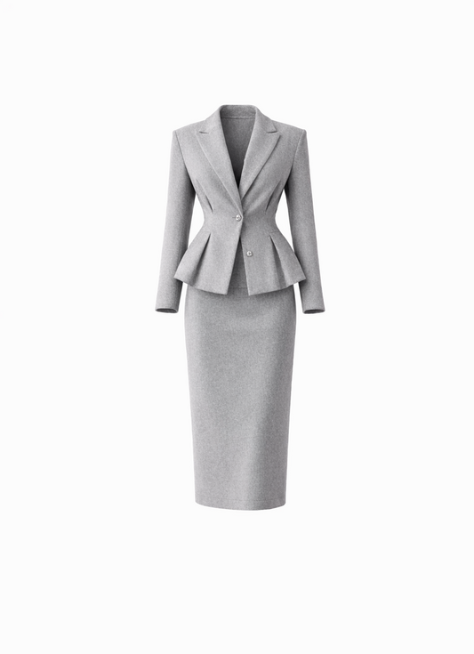 Elegant Blazer & Skirt Set