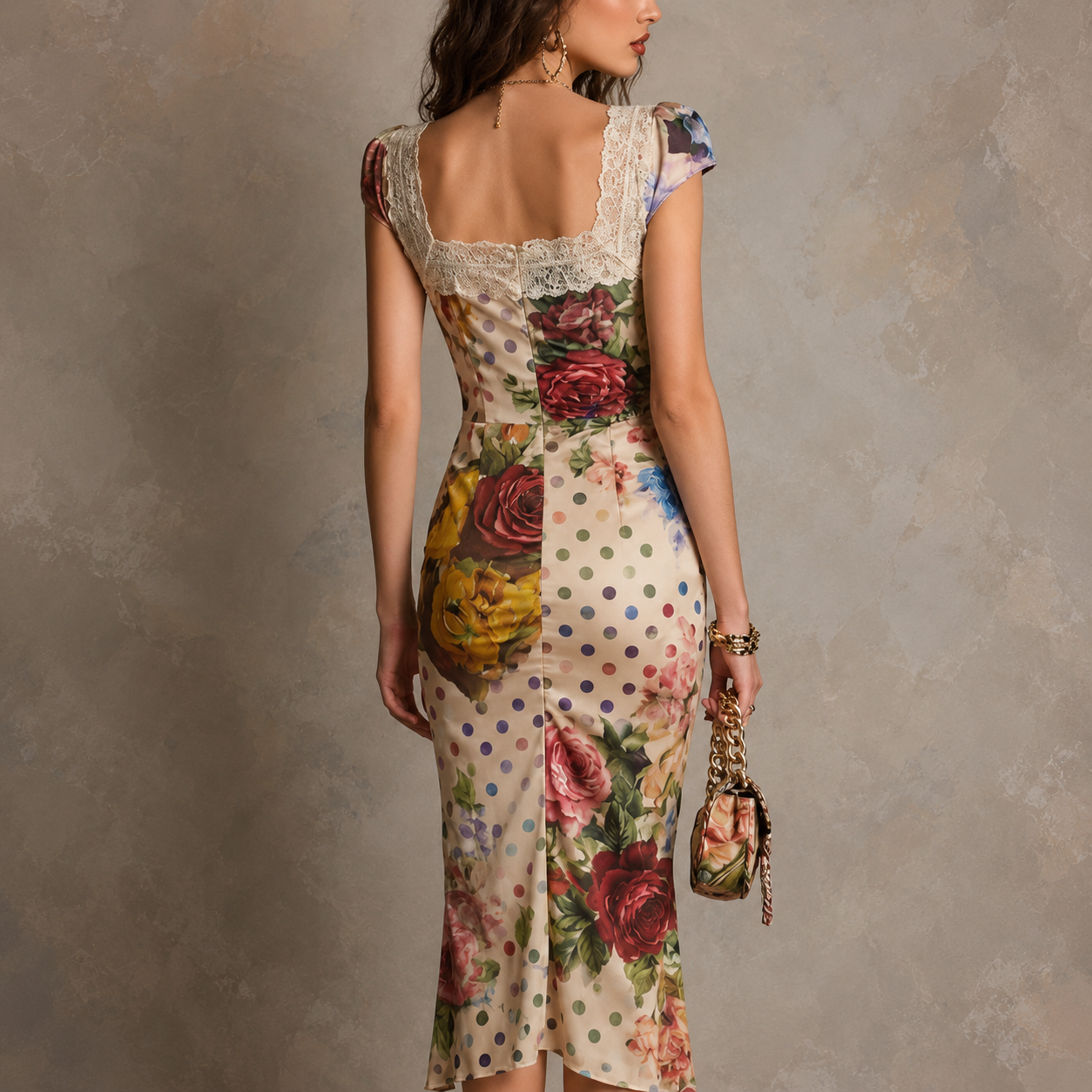 Sienna | Vintage Patchwork Midi Dress