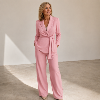 Celeste | Tailored Wrap Pants Set