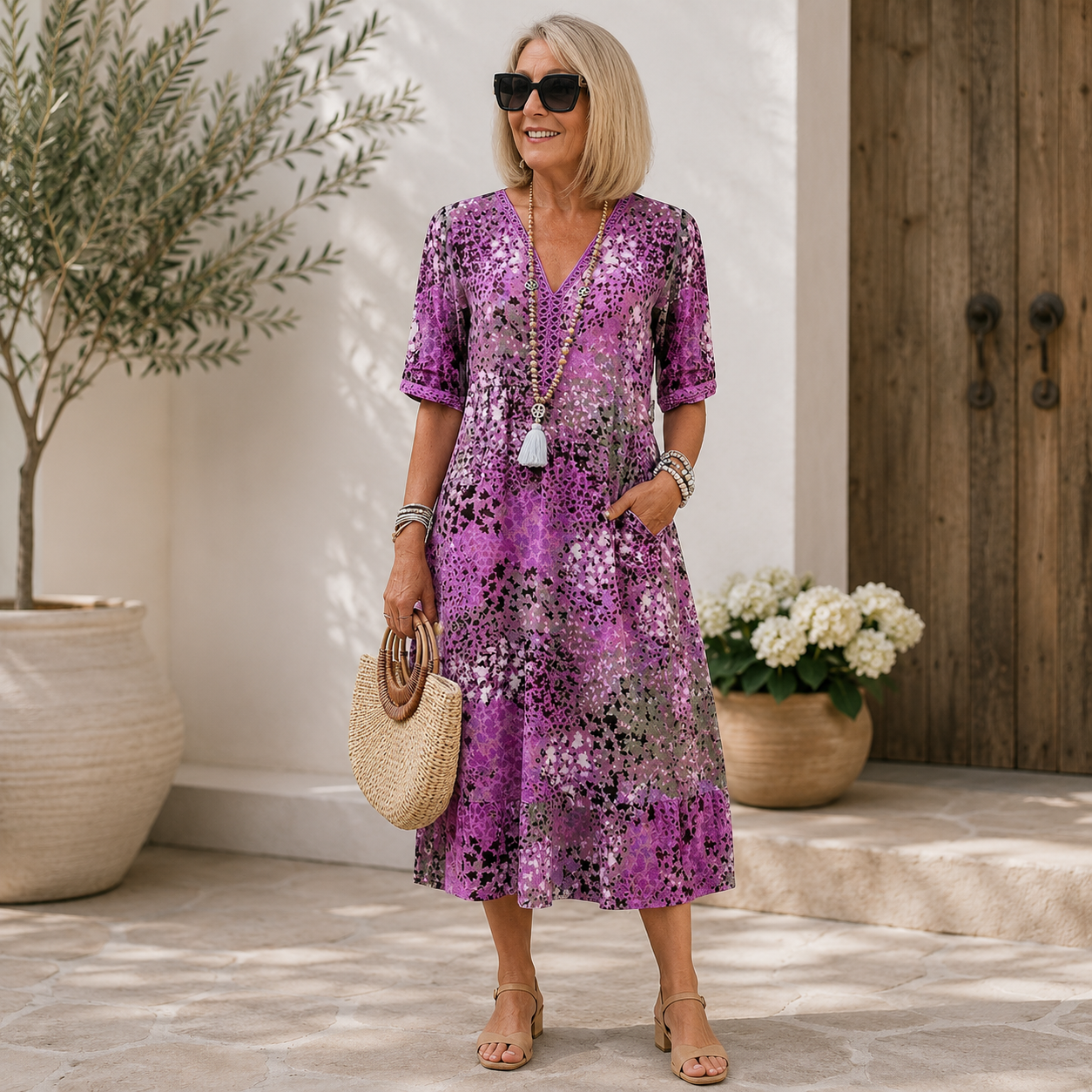 Rachel | Vibrant Midi Dress