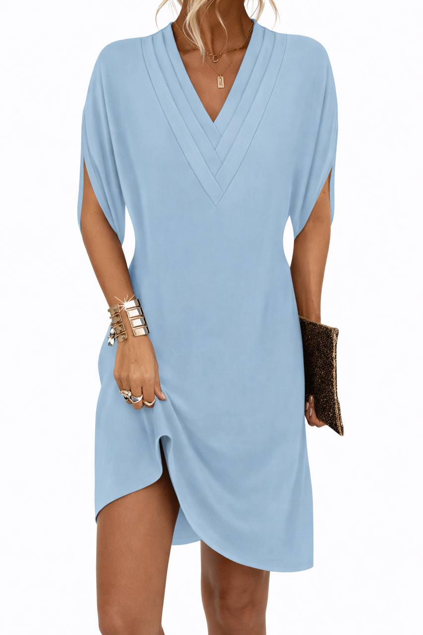 Winter | Flowy V-Neck Mini Dress