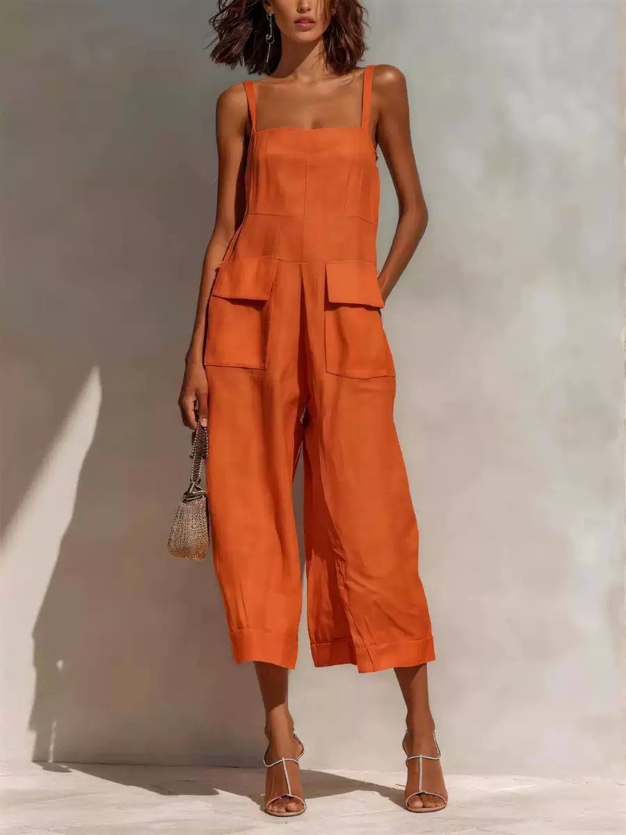 Natalie | Minimalist Wide-Leg Utility Jumpsuit