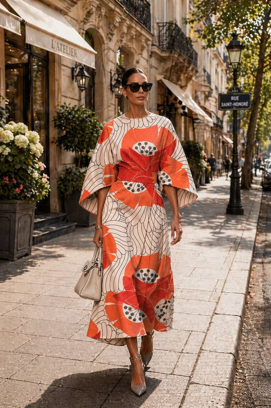 Dayana | Art Bloom Statement Midi Dress