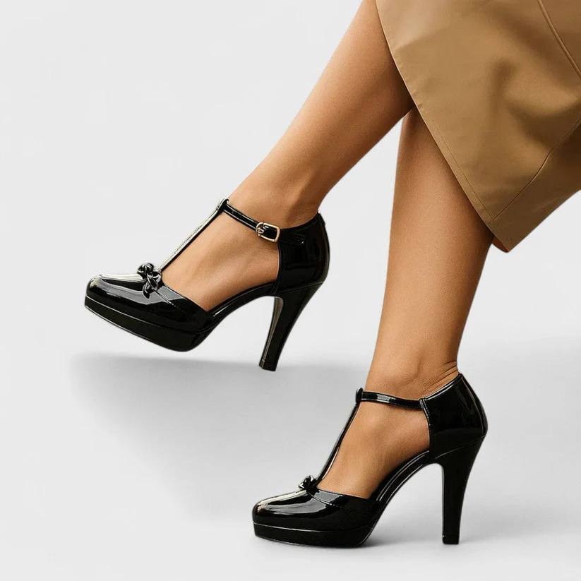 Frida | Classic Charm T-Strap Heels