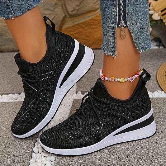 Giselle | Sparkle Comfort Wedge Sneakers