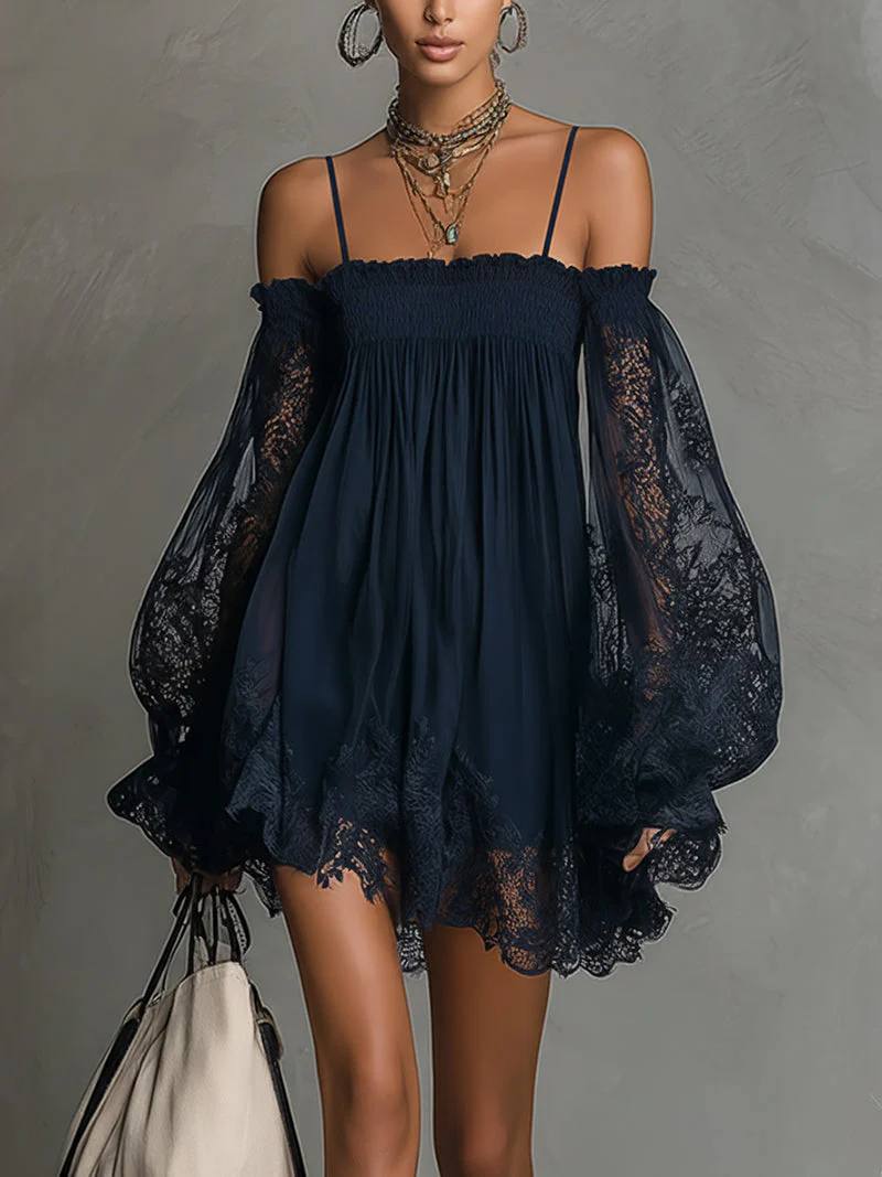 Belle | Lace Off-Shoulder Mini Dress