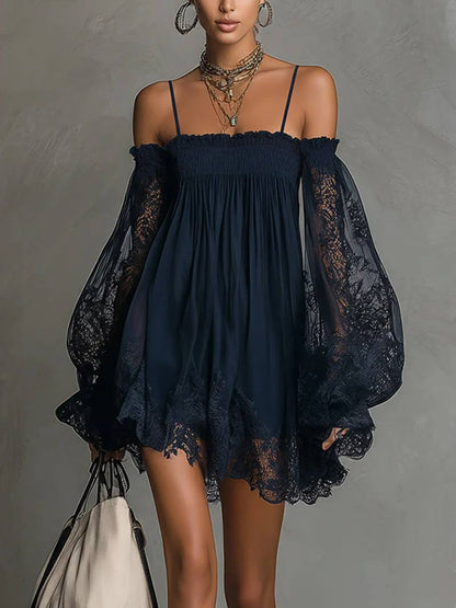 Belle | Lace Off-Shoulder Mini Dress