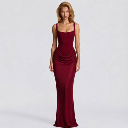 Celestine | Sculpted Satin Corset Gown