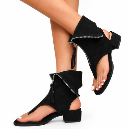 Zafira | Zip Accent Heel Sandals