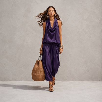 Seraphina | Luxe Draped Two-Piece Set