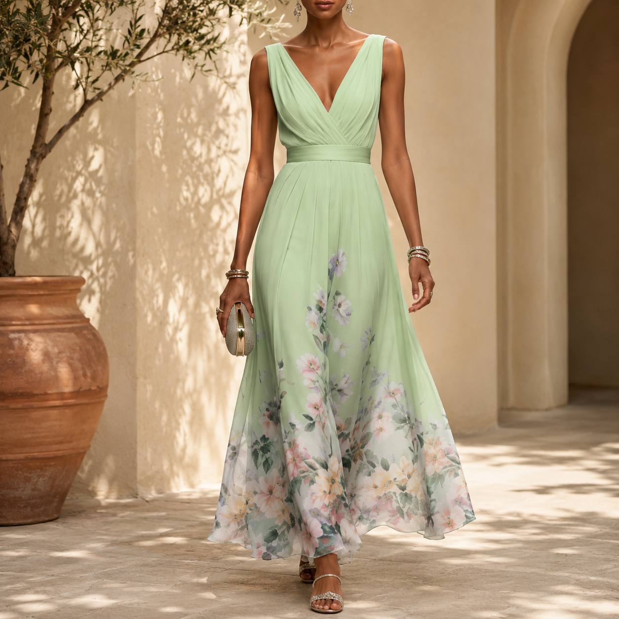 Elarisse | Blush Bloom Maxi Dress