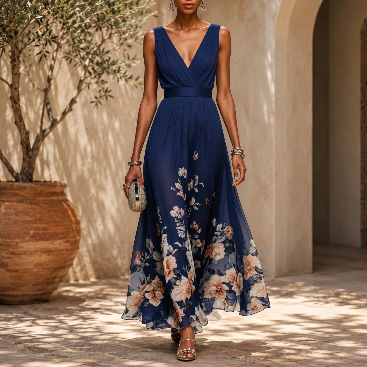 Elarisse | Blush Bloom Maxi Dress