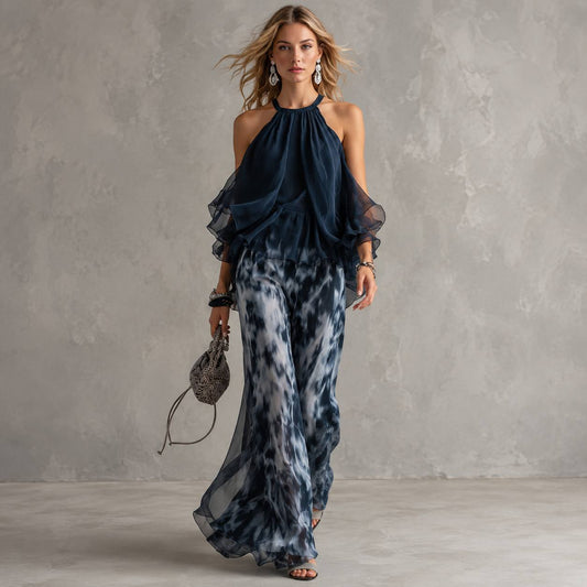 Seraphina | Chiffon Tie-Dye Evening Set