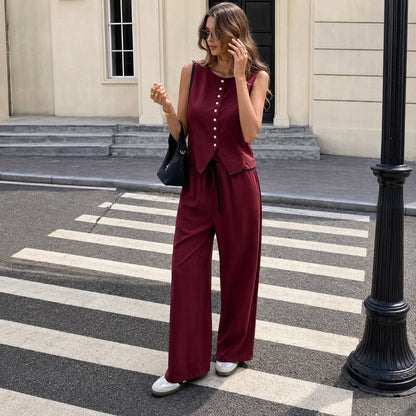 Monroe | Contrast Trim Two-Piece Set