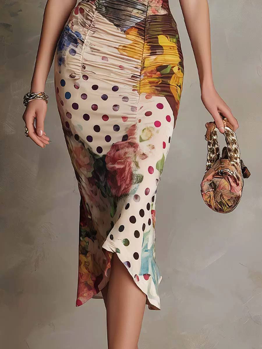 Sienna | Vintage Patchwork Midi Dress
