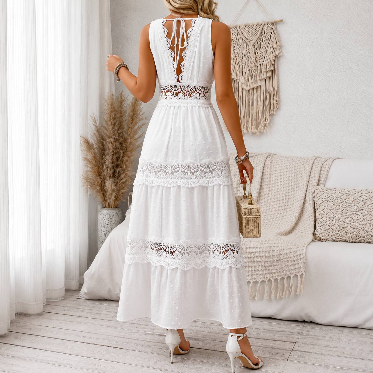 Elowen | Lace Detail Maxi Dress