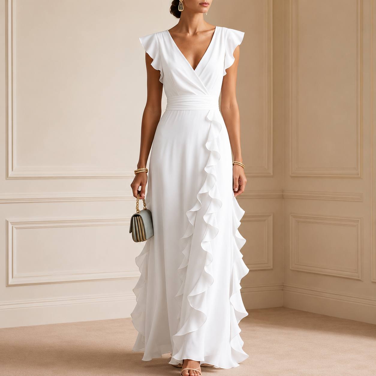 Isabella | Ruffle Elegance Evening Dress