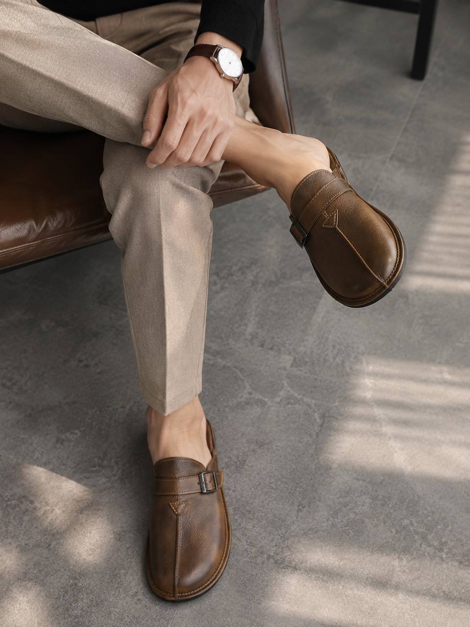 Leon | Leather Comfort Mules