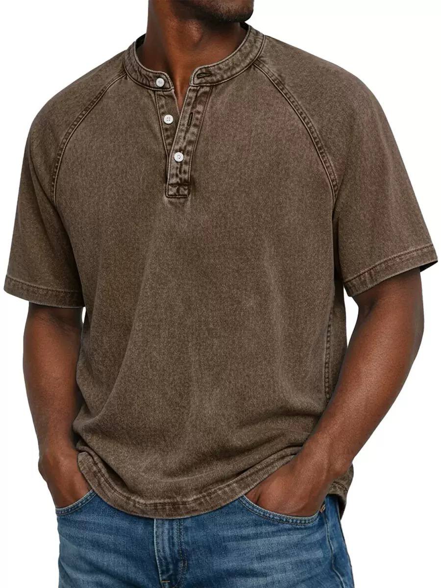 Rylan | Vintage Wash Henley Tee