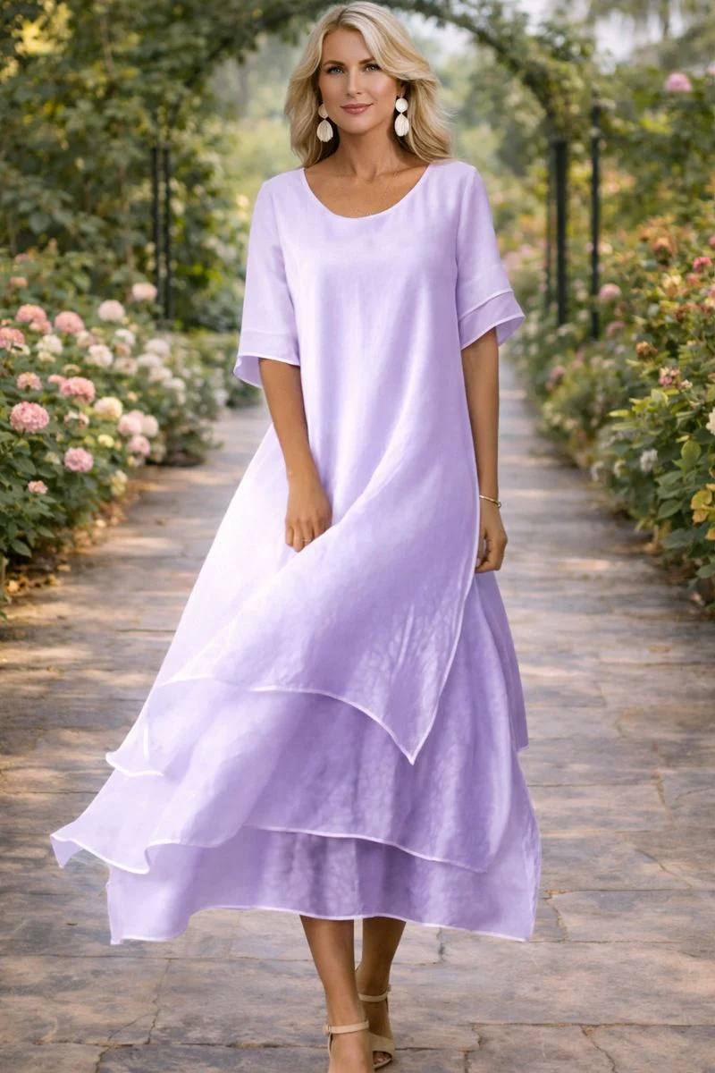 Elara | Graceful Layered Midi Dress