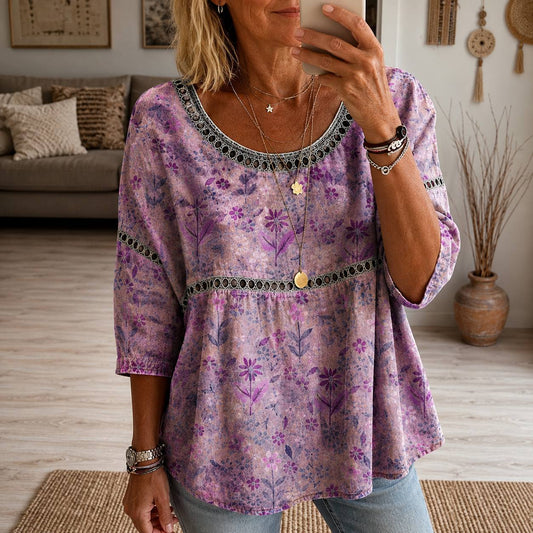 Sophie | Vintage Pattern Relaxed Blouse