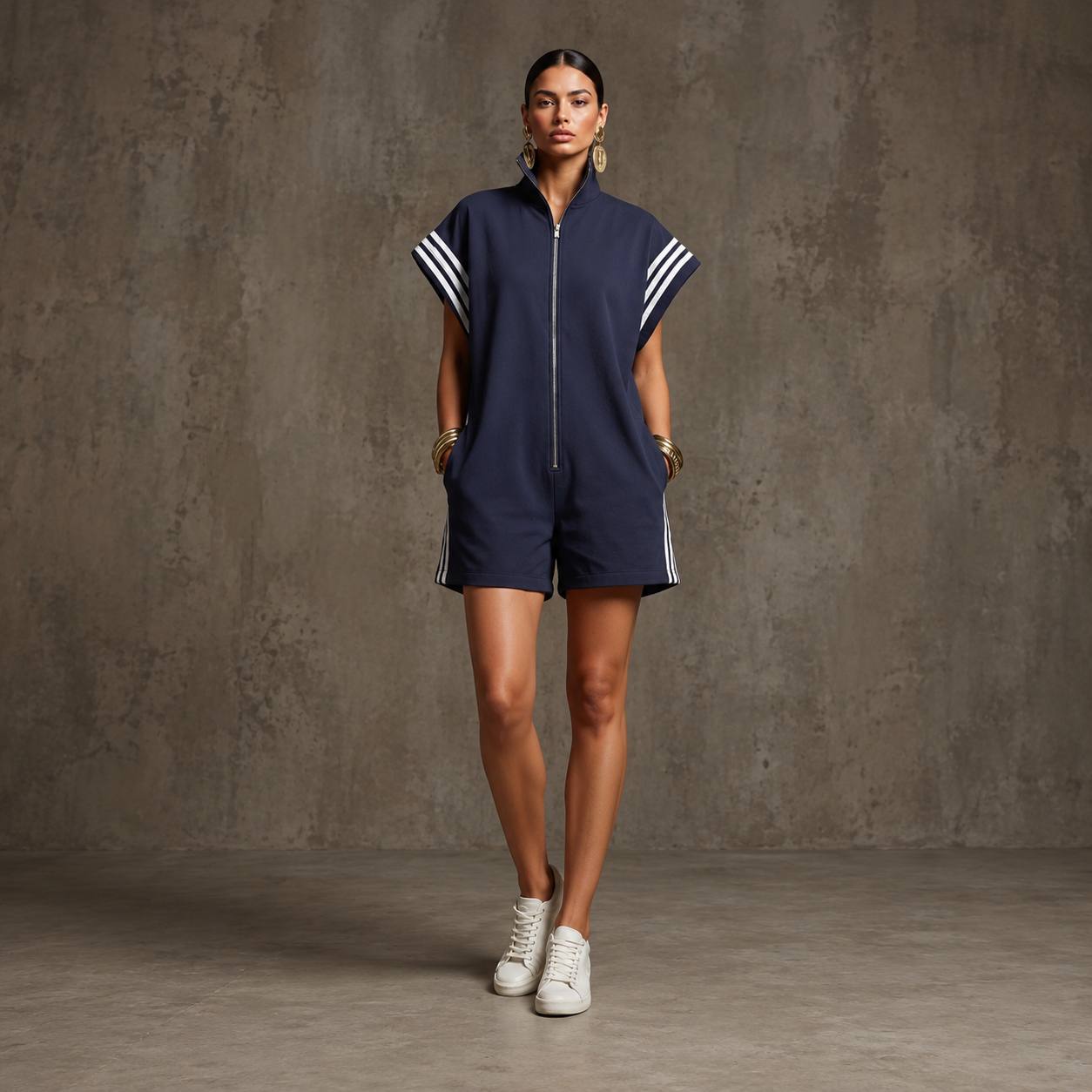 Luna | Zip-Front Casual Romper