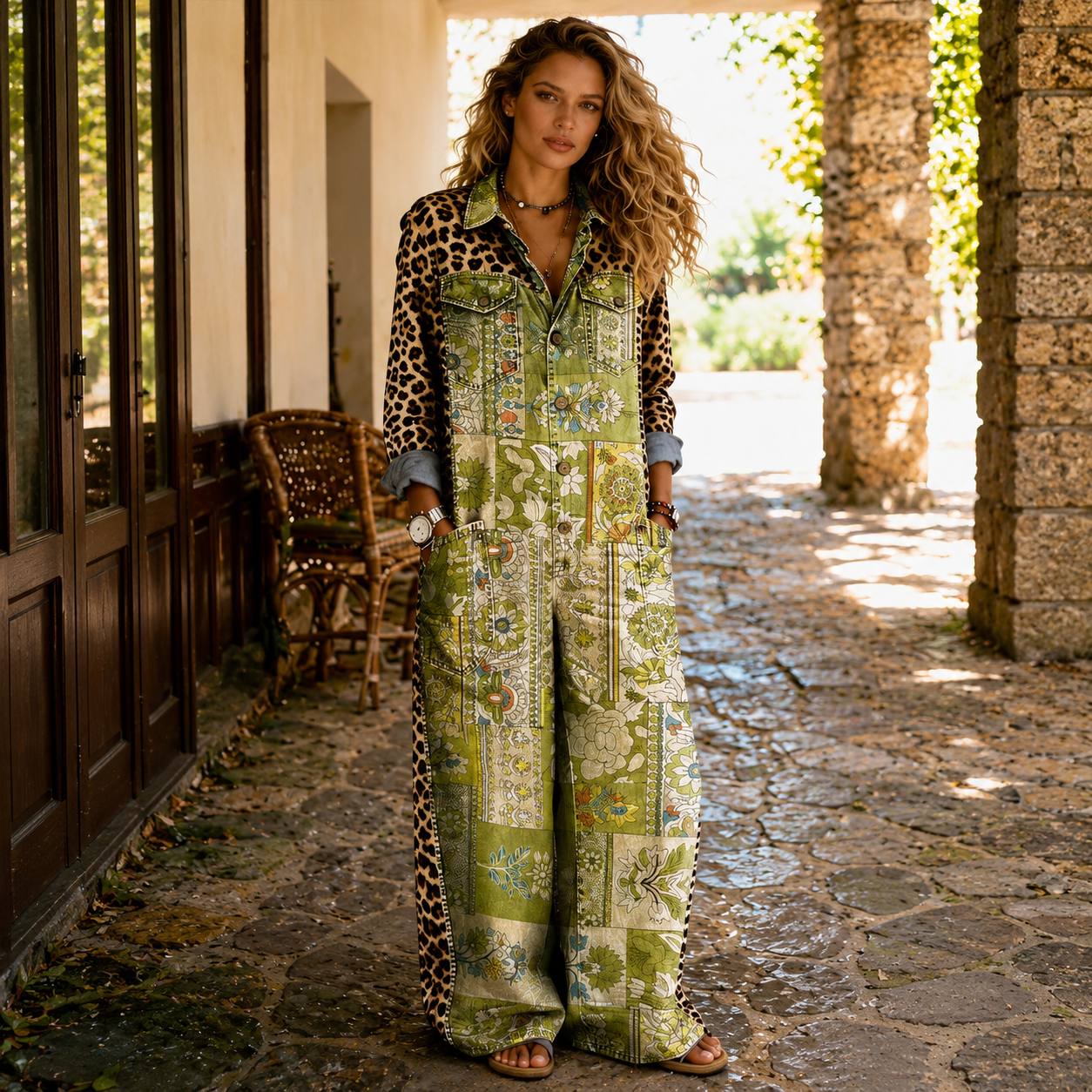 Savannah | Patchwork Safari Jumpsuit