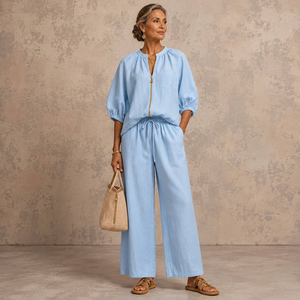 Helena | Denim Breeze Two-Piece Set