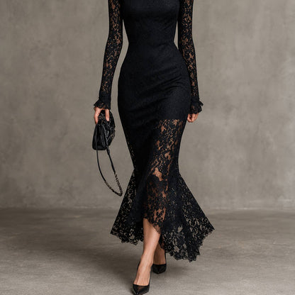 Estelle | Midnight Lace Elegance Dress