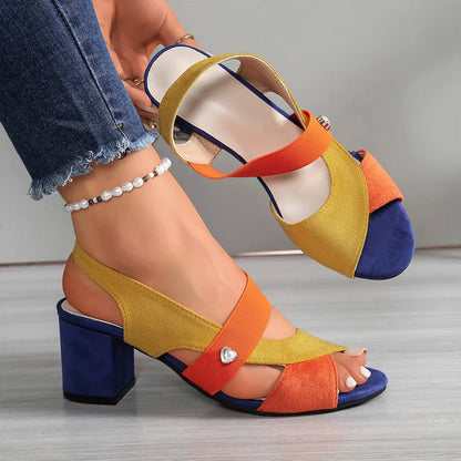 Aurora | Sunset Cross-Strap Heels
