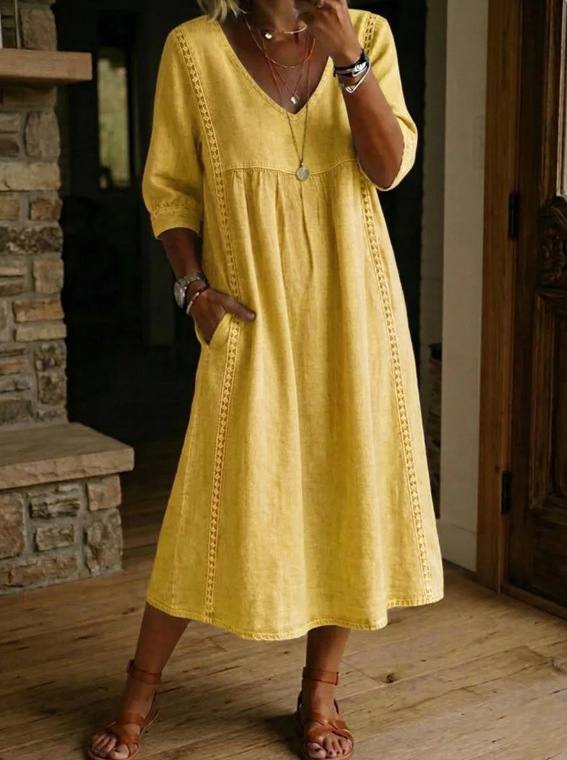 Aria | Relaxed Midi Pocket Dress