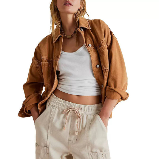 Women's Oversized Denim Trucker Jacket