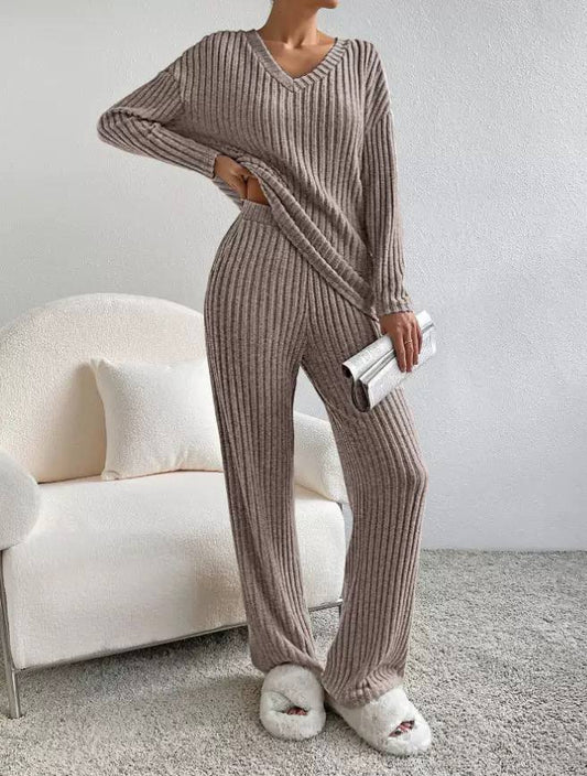 Women's Ribbed Knit Lounge Set