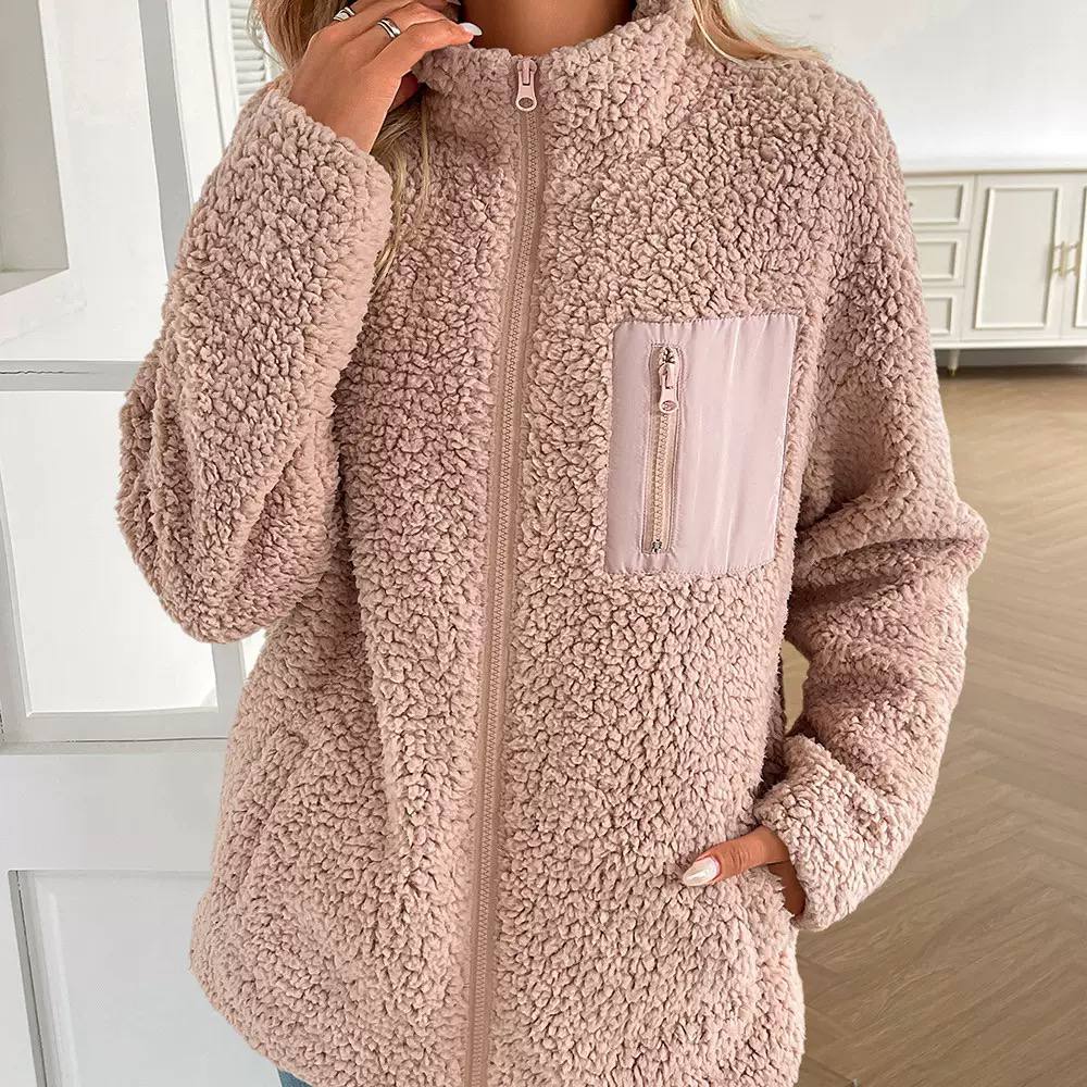 Women's Sherpa Fleece Zip Up Jacket