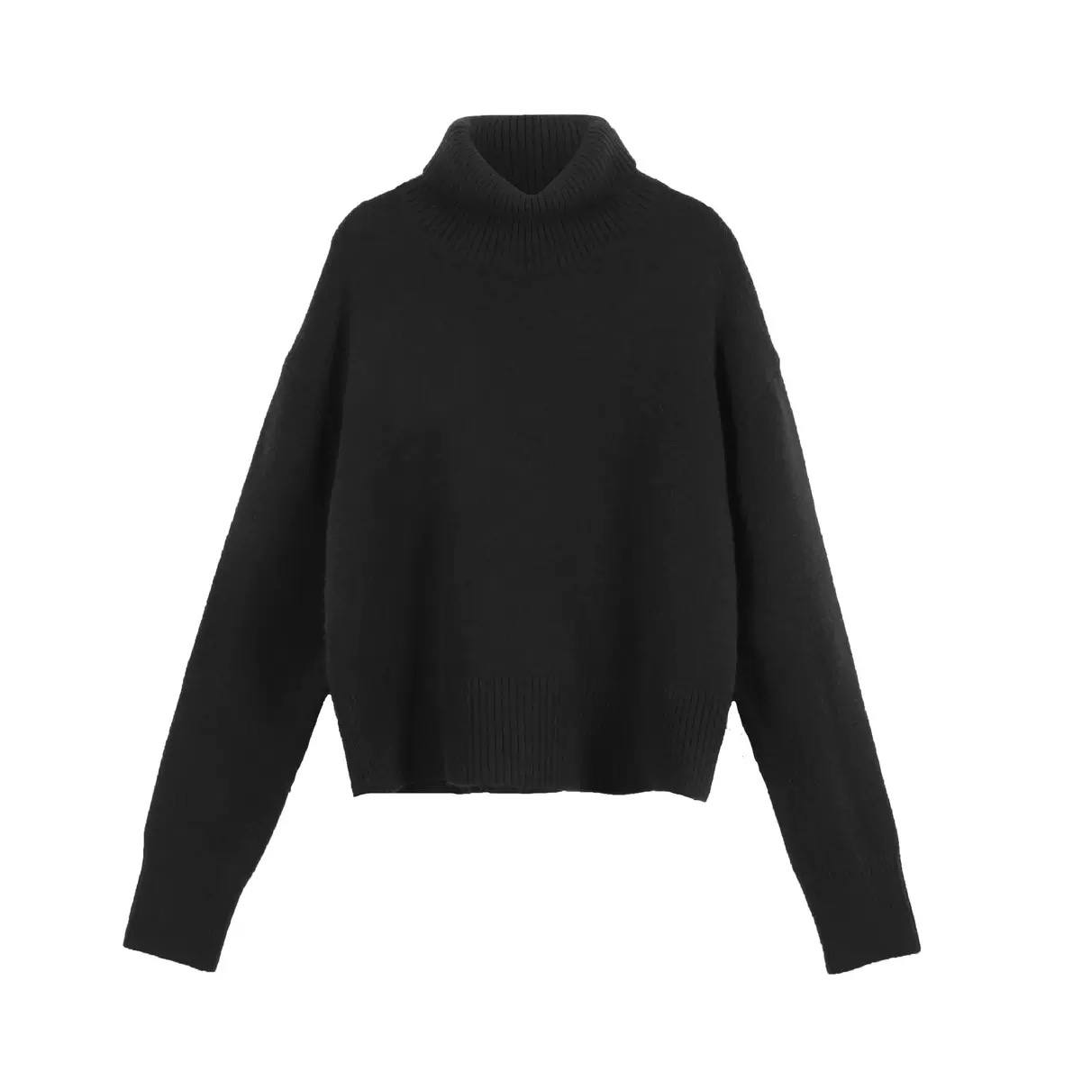 Women's Oversized Turtleneck Knit Sweater