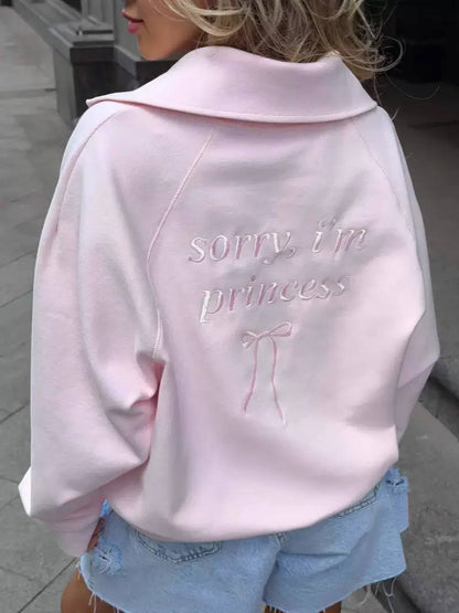 Women's Half Zip Oversized Sweatshirt
