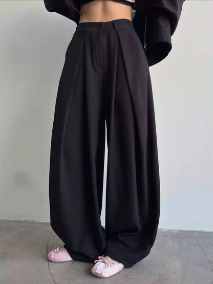 Women's High Neck Zip Jacket & Wide Leg Trouser Set