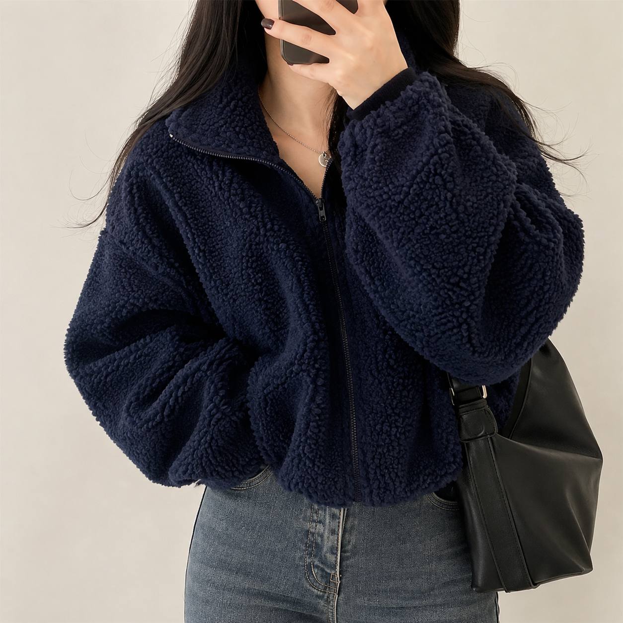 Women's Teddy Fleece Zip Up Jacket